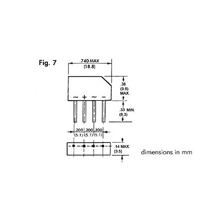 PONT DE REDRESSEMENT 250V-1.5A (B250C-2300-1500) - Velleman