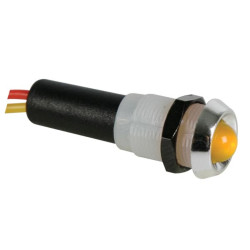 VOYANT LED JAUNE 24V - BOITIER CHROME - Velleman