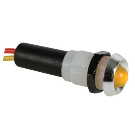 VOYANT LED JAUNE 24V - BOITIER CHROME - Velleman
