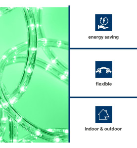 FLEXIBLE LUMINEUX À LED - 9 m - VERT - VS