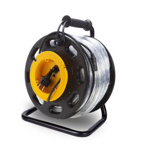 TAMBOUR DE CORDE LUMINEUX LED - 30 m - BLANC FROID - ÉCLAIRAGE DE SÉCU