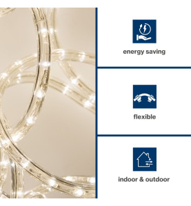 FLEXIBLE LUMINEUX À LED - 45 m - BLANC CHAUD - VS