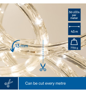 FLEXIBLE LUMINEUX À LED - 45 m - BLANC CHAUD - VS