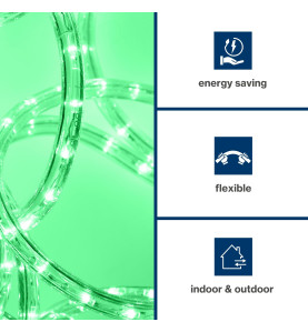 FLEXIBLE LUMINEUX À LED - 45 m - VERT - VS