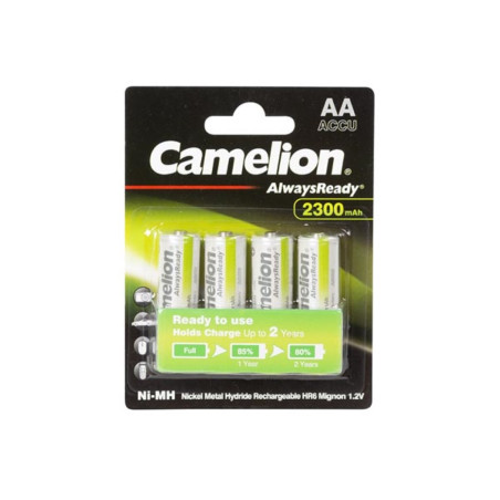 NiMH AA/R6 1.2V-2300mAh (4/carte) 'ALWAYSREADY' - Velleman
