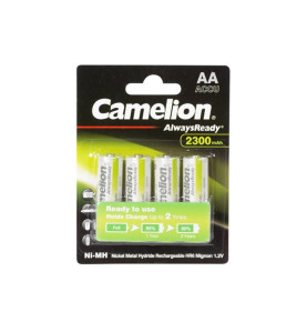 NiMH AA/R6 1.2V-2300mAh (4/carte) 'ALWAYSREADY' - Velleman