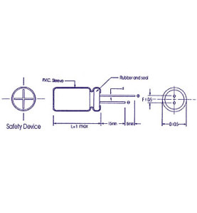 CONDENSATEUR CHIMIQUE RADIAL 2.2µF / 50V - Velleman