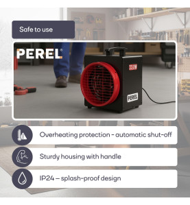 Chauffage industriel à ventilateur - 3300 W - IPX4 - PRL