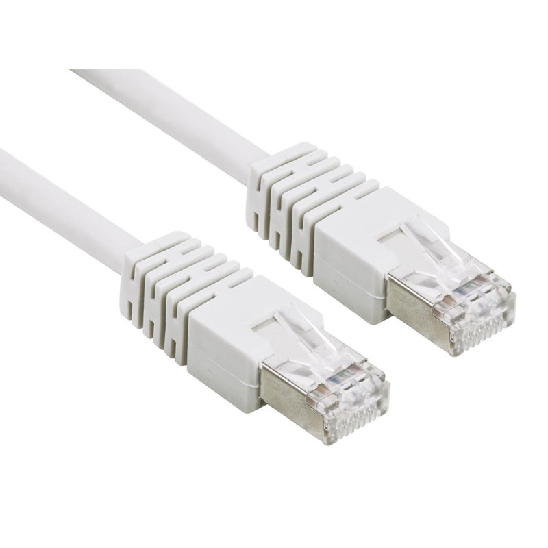 Câble réseau CAT6 U/UTP, CCA, 3m, blanc
