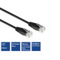 Câble réseau CAT6 U/UTP, CCA, 2m, noir