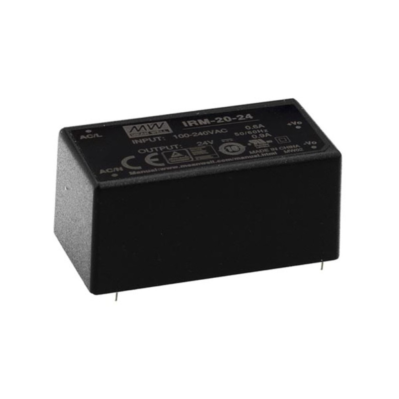 MEAN WELL - ALIMENTATION - 1 SORTIE - 20 W - ENCAPSULÉ - 24 V