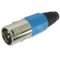 FICHE XLR MALE NICKELEE 3 BROCHES - BLEU
