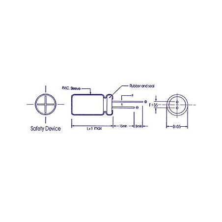 CONDENSATEUR CHIMIQUE RADIAL 33µF / 16V