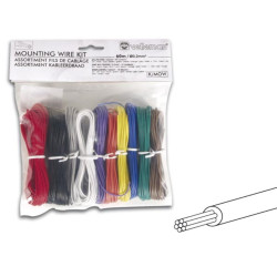 Assortiment fils de câblage - 10 couleurs - 60 m - âme multibrins - Ve