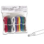 Assortiment fils de câblage - 10 couleurs - 60 m - âme multibrins