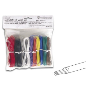 Assortiment fils de câblage - 10 couleurs - 60 m - âme multibrins - Ve