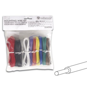 Assortiment fils de câblage - 10 couleurs - 60 m - âme monobrin - Vell