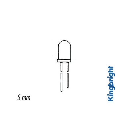 LED BICOLORE + BIPOLAIRE ROUGE/VERTE 5mm - BLANC DIFFUSANT - Velleman