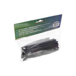 Lot de gaines thermoretractables - 40 pcs - noir - Velleman