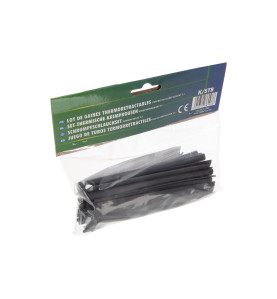 Lot de gaines thermoretractables - 40 pcs - noir - Velleman