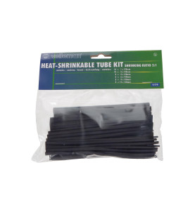 Lot de gaines thermoretractables - 40 pcs - noir - Velleman
