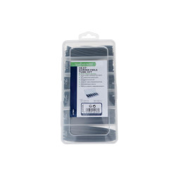 sJeu de gaines thermorétractables - noir avec colle - 10 cm - 85 pcs - dans coffret de rangement