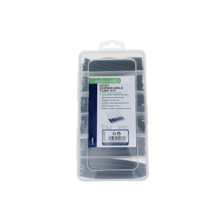 sJeu de gaines thermorétractables - noir avec colle - 10 cm - 85 pcs - dans coffret de rangement