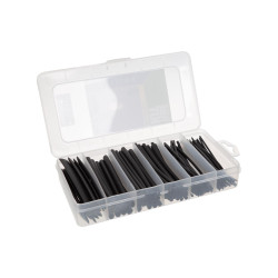 Lot de gaines thermorétractables - noir 10 cm - 170 pcs - dans coffret