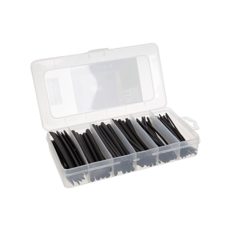 Lot de gaines thermorétractables - noir 10 cm - 170 pcs - dans coffret de rangement Lot de gaines thermorétractables - noir 10 cm - 170 pcs - dans coffret de rangement