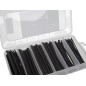 Lot de gaines thermorétractables - noir 10 cm - 170 pcs - dans coffret de rangement Lot de gaines thermorétractables - noir 10 cm - 170 pcs - dans coffret de rangement