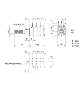 Potentiomètre MONO LOG 47K - Velleman