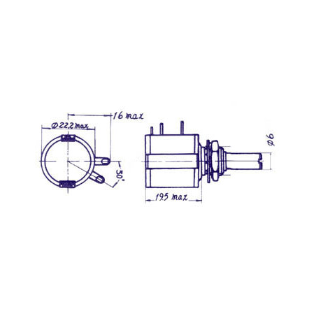 Potentiomètre 10 tours à faible coût 50K