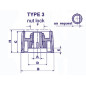 BOUTON (NOIR 36mm/6mm) 3 PINCES BOUTON (NOIR 36mm/6mm) 3 PINCES