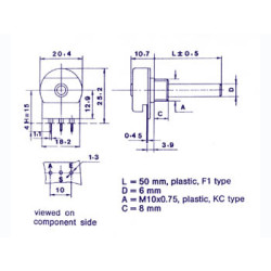Potentiomètre MONO LIN 470K
