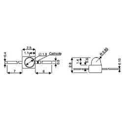 LED SOLID-STATE SUBMINIATURE 1.9mm - ROUGE DIFFUSANT