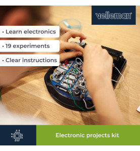 Kit de projets électroniques - 19 expériences - LED, ventilateur et so