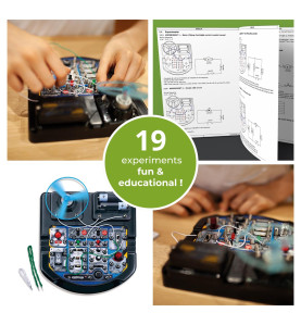 Kit de projets électroniques - 19 expériences - LED, ventilateur et so