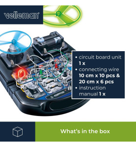Kit de projets électroniques - 19 expériences - LED, ventilateur et so