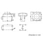 TOUCHE CONTACT 12 x 12mm HAUTEUR : 4.3mm
