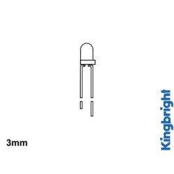 LED STANDARD 3mm - JAUNE DIFFUSANT - Velleman