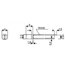 LED STANDARD 3mm - JAUNE DIFFUSANT - Velleman