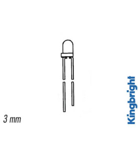 LED CLIGNOTANTE VERTE DIFFUSANTE 3mm - Velleman