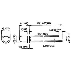 LED CLIGNOTANTE VERTE DIFFUSANTE 3mm