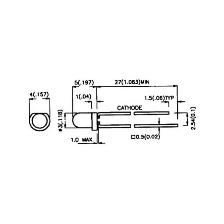 LED CLIGNOTANTE VERTE DIFFUSANTE 3mm
