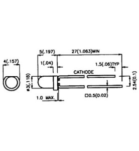 LED CLIGNOTANTE VERTE DIFFUSANTE 3mm - Velleman
