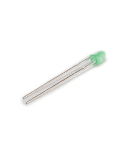 Lampe LED standard de 3 mm, lumière verte diffuse - Velleman