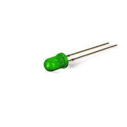 Lampe LED standard de 5 mm, lumière verte diffuse - Velleman