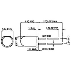 Phototransistor 5 mm transparent 940 nm