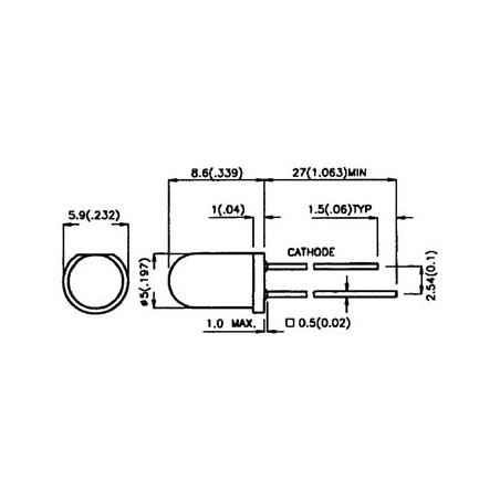 Phototransistor 5 mm transparent 940 nm