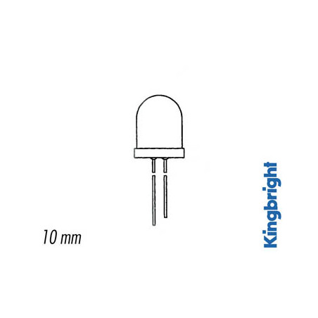 LED SUPERLUMINEUSE ROUGE TRANSPARENTE 10mm 350mcd - Velleman